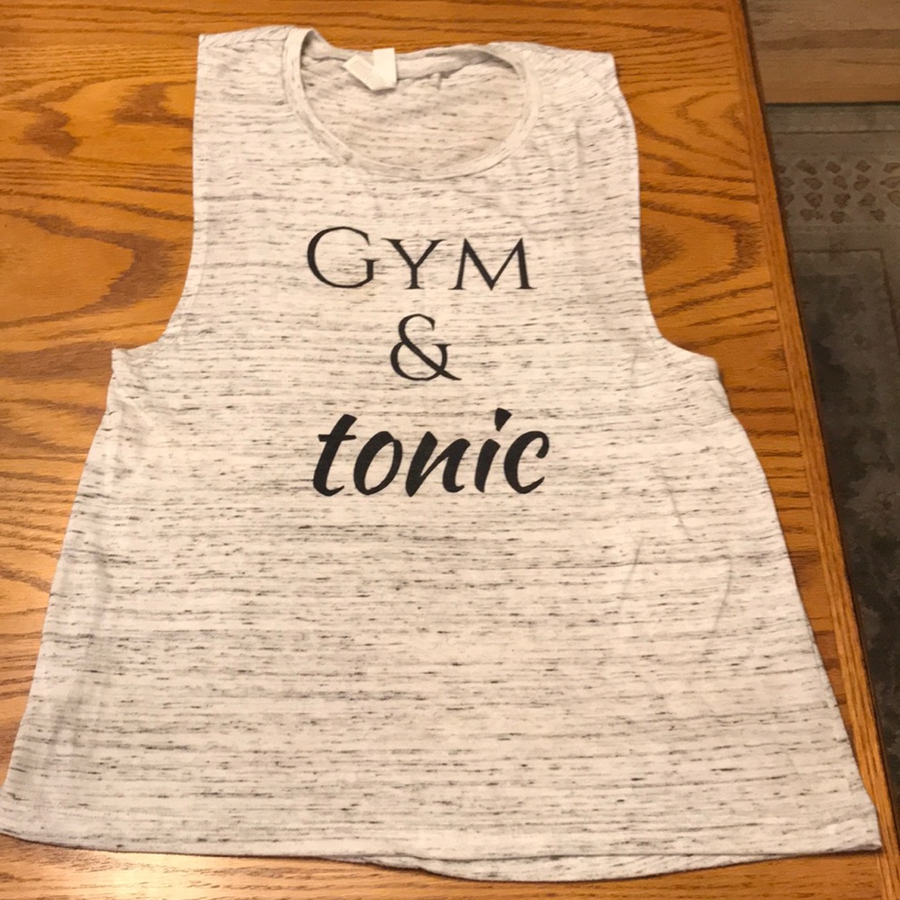 ✨ 3/$10 - Workout Tank - “Gym & Tonic”